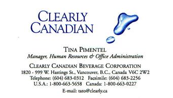 [Clearly Canadian]